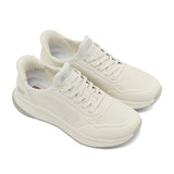 White sneakers on a white background