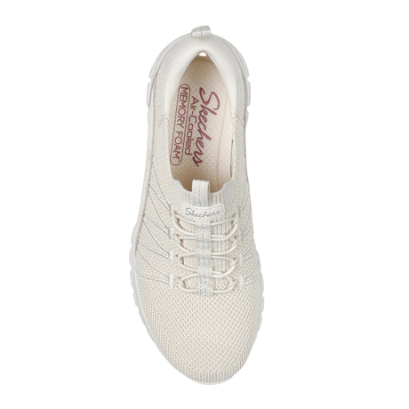 White sneaker with lace-up design on a white background