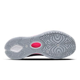 Close-up of a shoe sole with a textured pattern on a white background