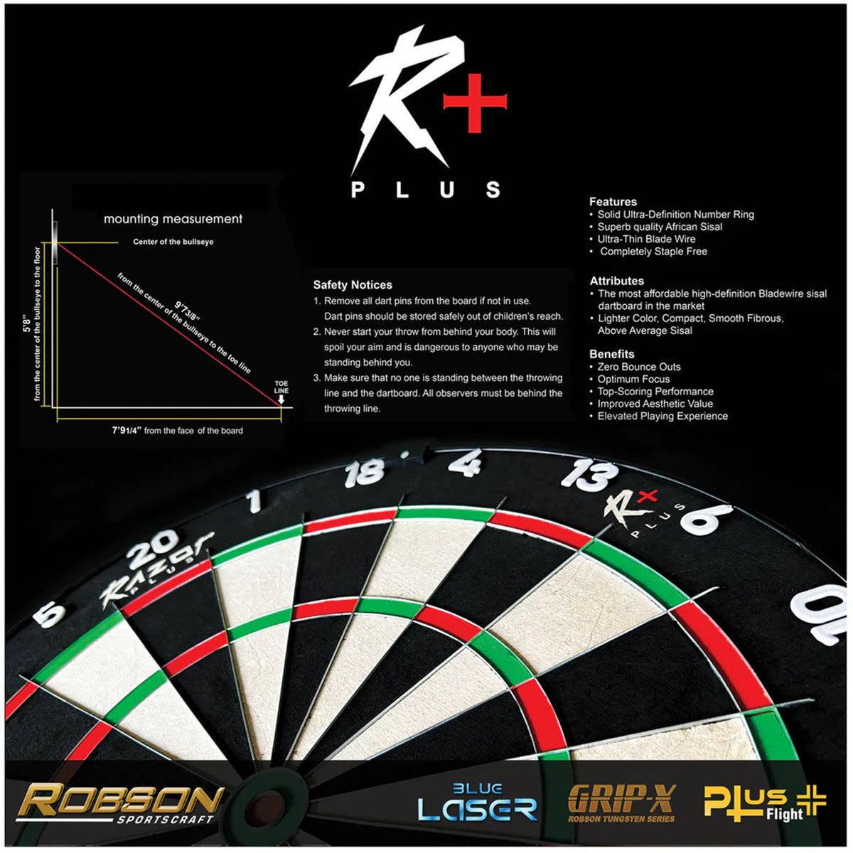 Robson Rasor Plus Robson Dartboard Razor Plus – Olympic Village United