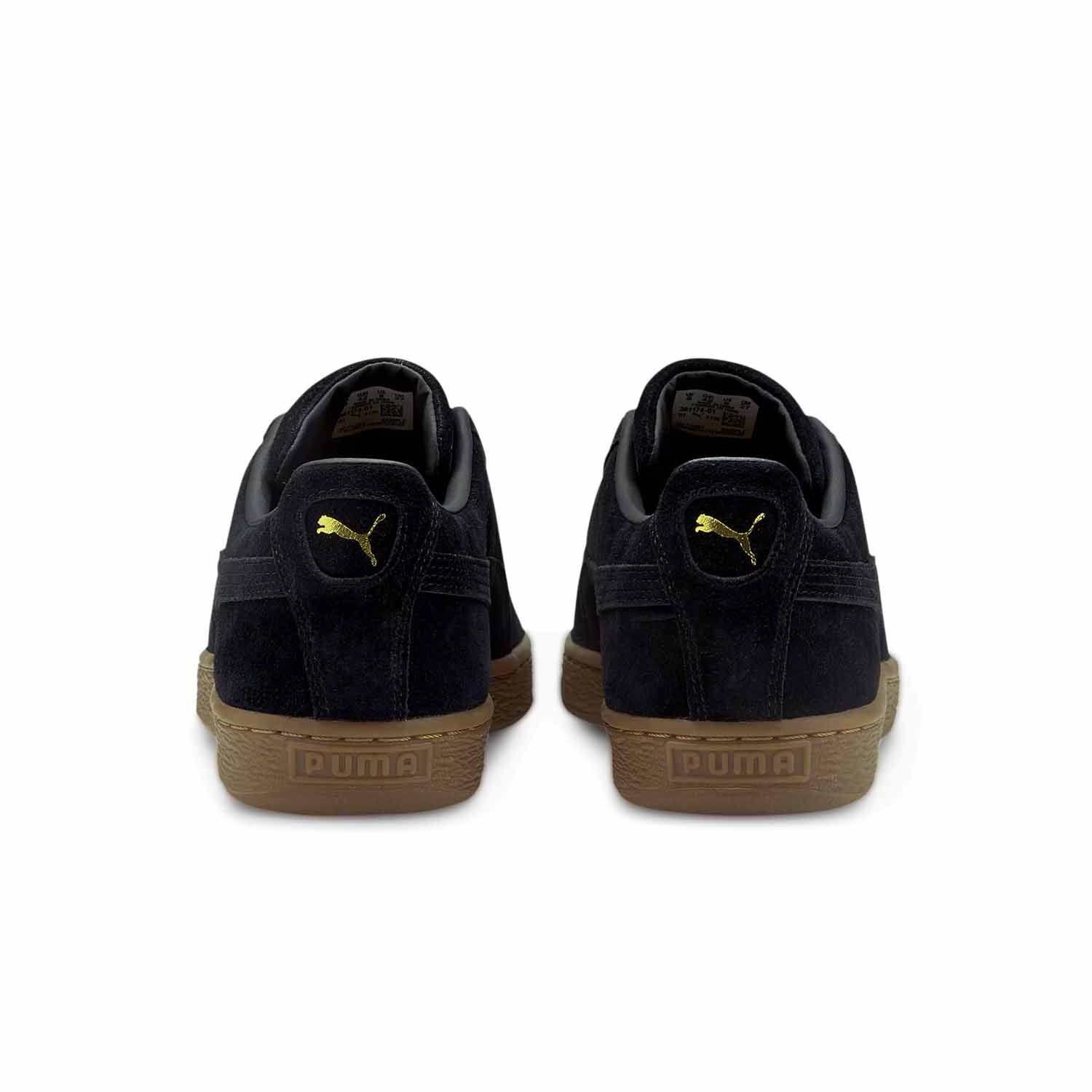 Puma suede black gum sole womens best sale