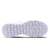 White sandal sole with brand logo on a white background