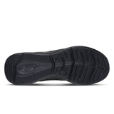 Black shoe sole with brand logo on a white background