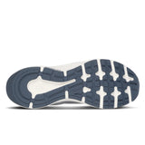 Navy and white shoe sole on a white background