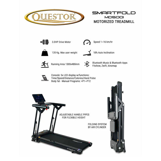 Questor Smartfold Motorized Treadmill