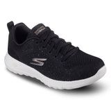 Black sneaker with white sole on a white background