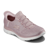 Pink sneaker with white sole on a white background