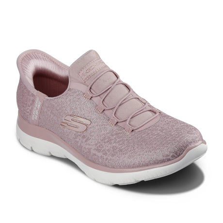 Pink sneaker with white sole on a white background