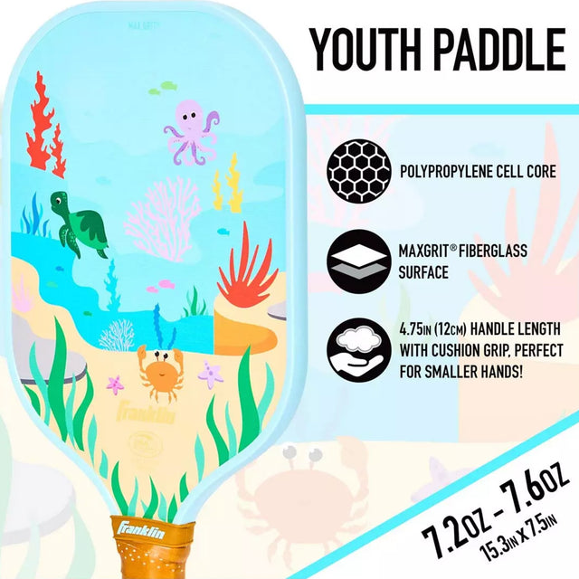 Franklin Sports Sea Life Youth Pickleball Paddle