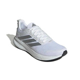 White Adidas running shoe on a white background