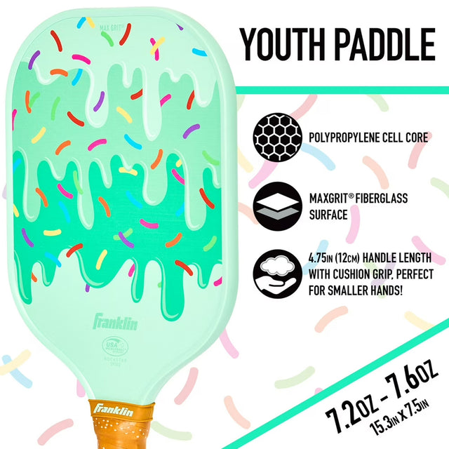 Franklin Sports Ice Cream Youth Pickleball Paddle