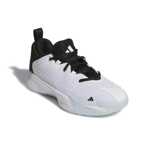 White and black Adidas sneaker on a white background